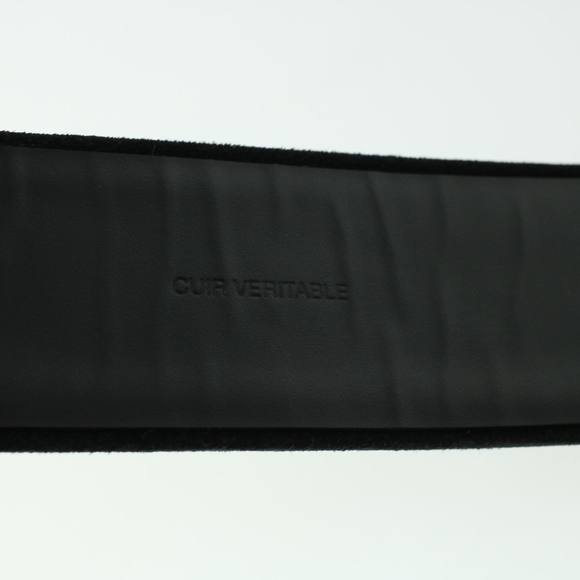 CHANEL Belt Suede 39.4"" Black CC Auth bs5130 - Picture 9 of 11